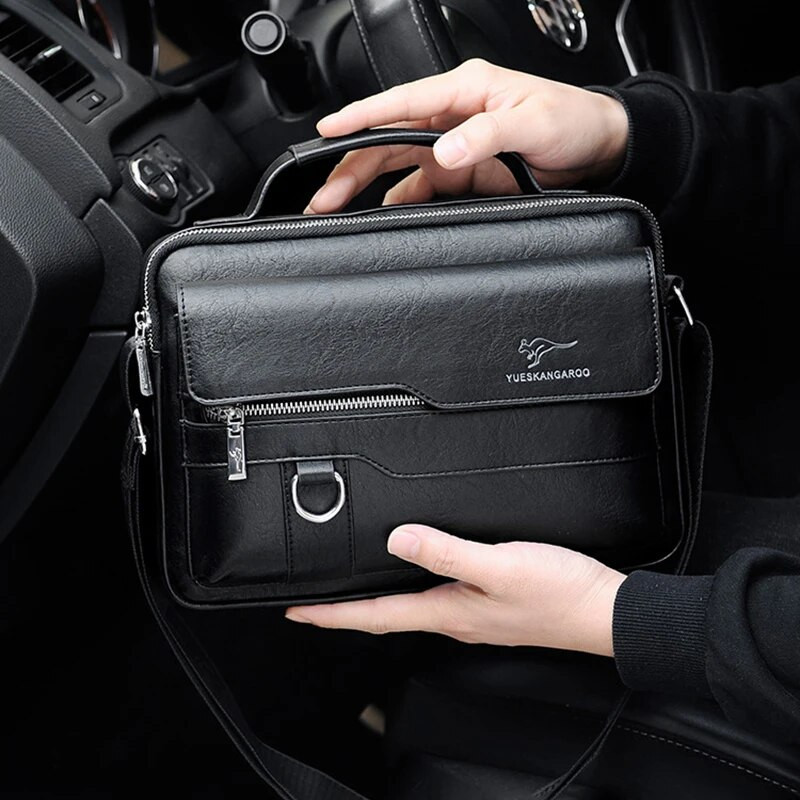 Ανδρική τσάντα ώμου Χαρτοφύλακας τσάντα δερμάτινο σταυρό τσάντα σφεντόνα Messenger Bolsas χιαστί τετράγωνο πλάι Τηλέφωνο πουγκί τσάντα χειρός αντρικό