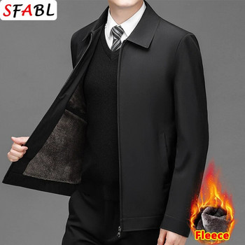 Μονόχρωμο ζεστό φλις Casual Blazers Ανδρικό χειμωνιάτικο μπουφάν Πολυτελές χειμωνιάτικο μπουφάν για άντρες Επιχειρηματικό παλτό γραφείου Ανδρικό L-3XL