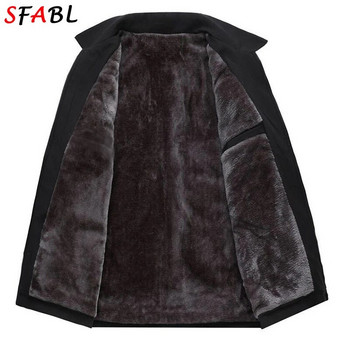 Μονόχρωμο ζεστό φλις Casual Blazers Ανδρικό χειμωνιάτικο μπουφάν Πολυτελές χειμωνιάτικο μπουφάν για άντρες Επιχειρηματικό παλτό γραφείου Ανδρικό L-3XL