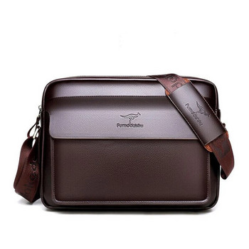 Моден бизнес стил Мъжко куфарче със среден размер Висококачествена дебела PU кожена мъжка чанта Чанта за документи Стилна бизнес чанта