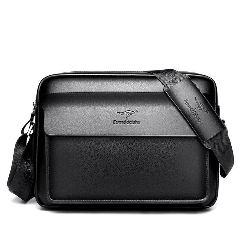 Mados verslo stiliaus vidutinio dydžio vyriškas portfelis Aukštos kokybės storos PU odos vyriška rankinė Dokumentų krepšys Stilingas verslo krepšys