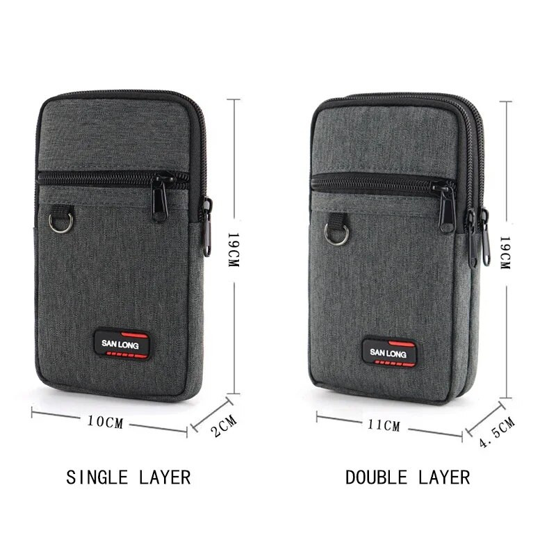 Vyriškas lauko juosmens krepšys, vandeniui atsparus vieno/dviejų sluoksnių turintis juosmens „Fanny Pack“ telefono maišelis Stovyklavietės medžioklės taktinis krepšys