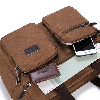 Мъжко платнено куфарче Пътни чанти Куфар Класическа чанта Messenger през рамо Голяма ежедневна бизнес чанта за лаптоп XA506F