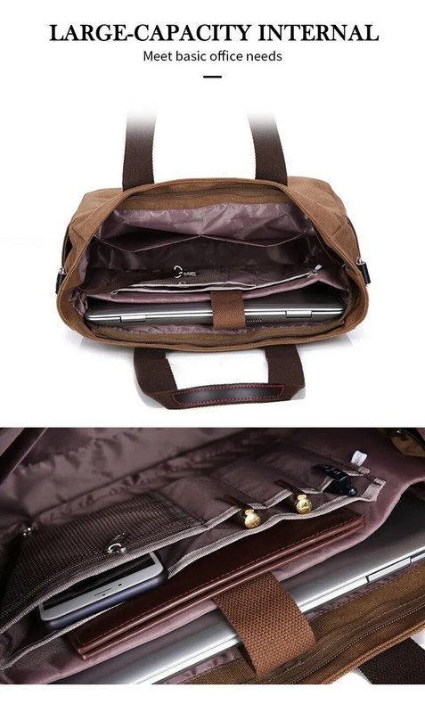 Τσάντες ταξιδιού από καραβόπανο ανδρικό χαρτοφύλακα Τσάντες ταξιδιού Βαλίτσα Classic Messenger Τσάντα ώμου Τσάντα τσάντα για φορητούς υπολογιστές Big Casual Business Τσάντα Laptop XA506F