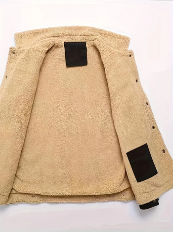 Κομψό Κλασικό ανδρικό παλτό με γιακά με πέτο για το χειμώνα, ανδρικά ρούχα