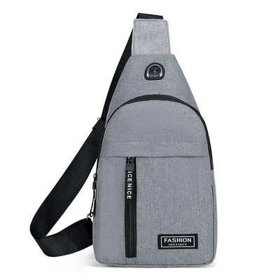 Чанта за ракла Модна нова едноцветна мъжка чанта за ракла Външна ежедневна модна чанта през рамо през рамо