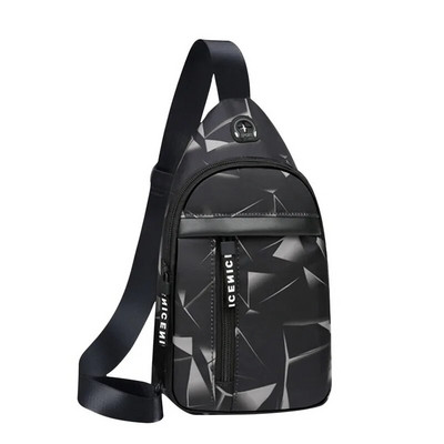 Geantă de umăr multifuncțională ocazională pentru bărbați la modă Geantă de călătorie pe umăr, geantă cu sling, pachet Messenger, geantă de piept pentru bărbați