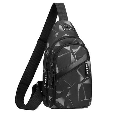 Geantă de umăr multifuncțională ocazională pentru bărbați la modă Geantă de călătorie pe umăr, geantă cu sling, pachet Messenger, geantă de piept pentru bărbați