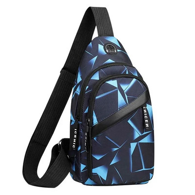 Geantă de umăr multifuncțională ocazională pentru bărbați la modă Geantă de călătorie pe umăr, geantă cu sling, pachet Messenger, geantă de piept pentru bărbați