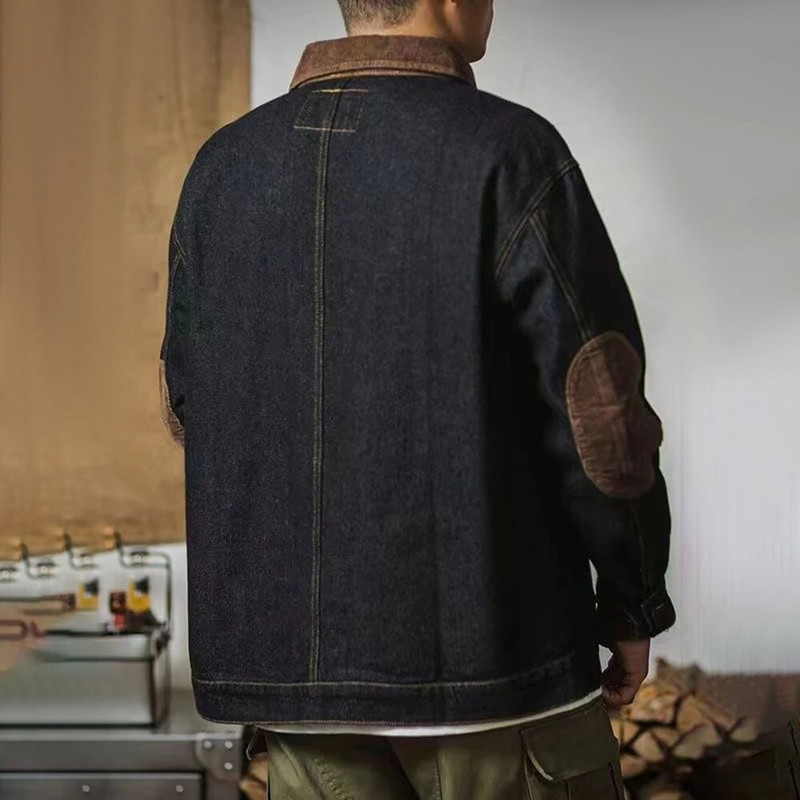 2024. Proljetno-jesenski stil američke ulične retro jake lovačke kargo jakne, muška vojna jakna od ispranog trapera, muška labava