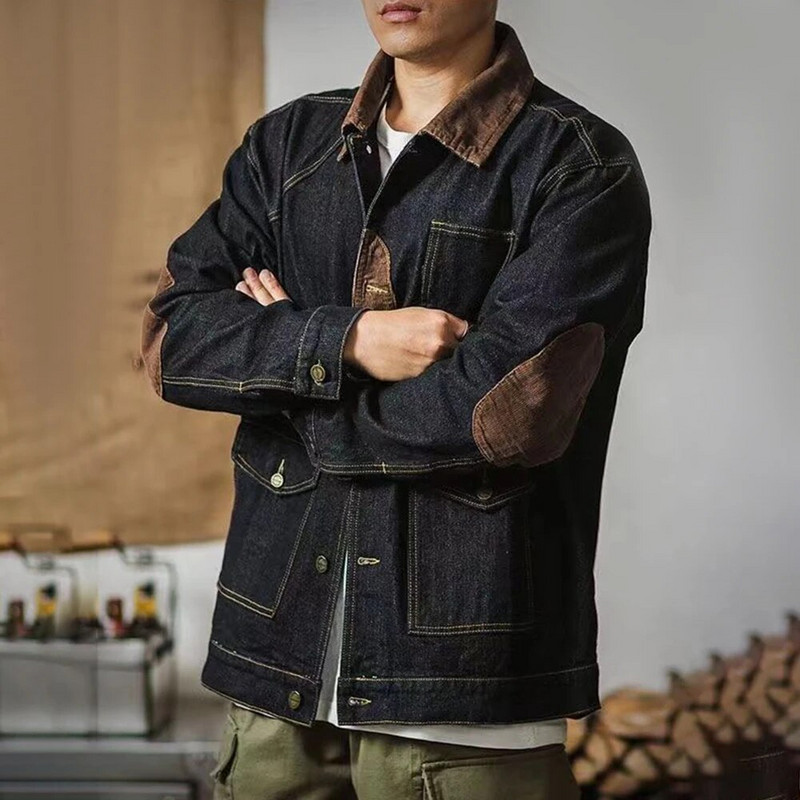 2024. Proljetno-jesenski stil američke ulične retro jake lovačke kargo jakne, muška vojna jakna od ispranog trapera, muška labava