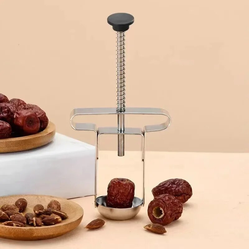 1 vnt vyšnių alyvuogių kauliukai Stoner Pits Long Handle Fruits Corer sėklų valiklis, skirtas Jujube gudobelės vaisių virtuvės priedams