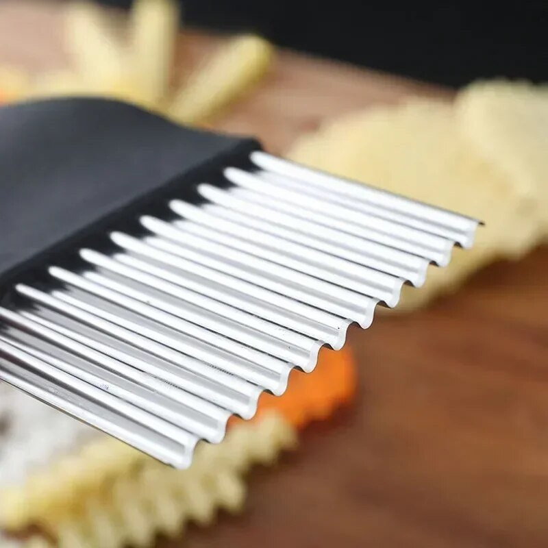 Nerūdijančio plieno bulvių pjaustyklė gruzdintų bulvyčių gaminimo aparatai Daržovių vaisiams raukšlėtis banguotu peiliu pjaustytuvas smulkintuvas Virtuvės daržovių įrankiai