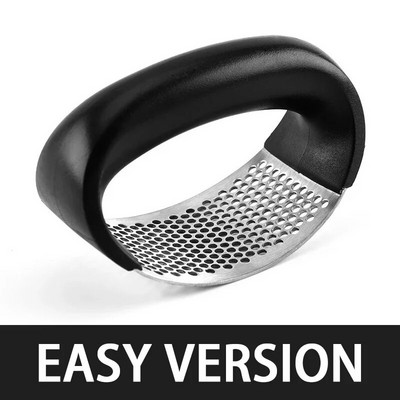 Set de balansoare pentru presă de usturoi din oțel inoxidabil Tocator de usturoi premium Design în formă de arc Concasor de usturoi Accesorii pentru bucătărie Gadget