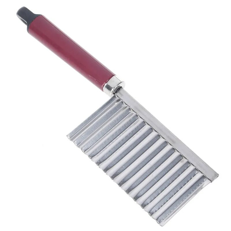 Prancūziškas kepimo pjaustytuvas nerūdijančio plieno bulvių pjaustyklės su banguotais kraštais peilis daržovių vaisiams bulvių skustukas Virimo įrankiai virtuvės įtaisas