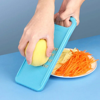 Шредер от неръждаема стомана Преносим ръчен картофи моркови краставици резачка лесна за почистване ренде с дръжка издръжлив кухненски инструмент