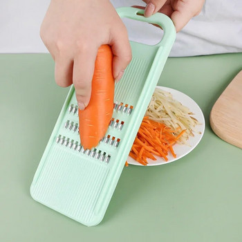 Шредер от неръждаема стомана Преносим ръчен картофи моркови краставици резачка лесна за почистване ренде с дръжка издръжлив кухненски инструмент
