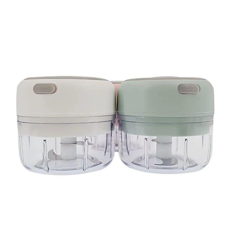Tocător electric de mâncare 100/250 ml Mini USB fără fir mașină de tocat usturoi USB Tocator de usturoi pentru bucătărie, fructe, legume, instrumente gadget