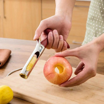 Стоманен нож за премахване на костилки Ябълки Череши Ядки от ябълки Круши Инструмент за премахване на костилките Плодове Кухненски нож Резачка G3G1