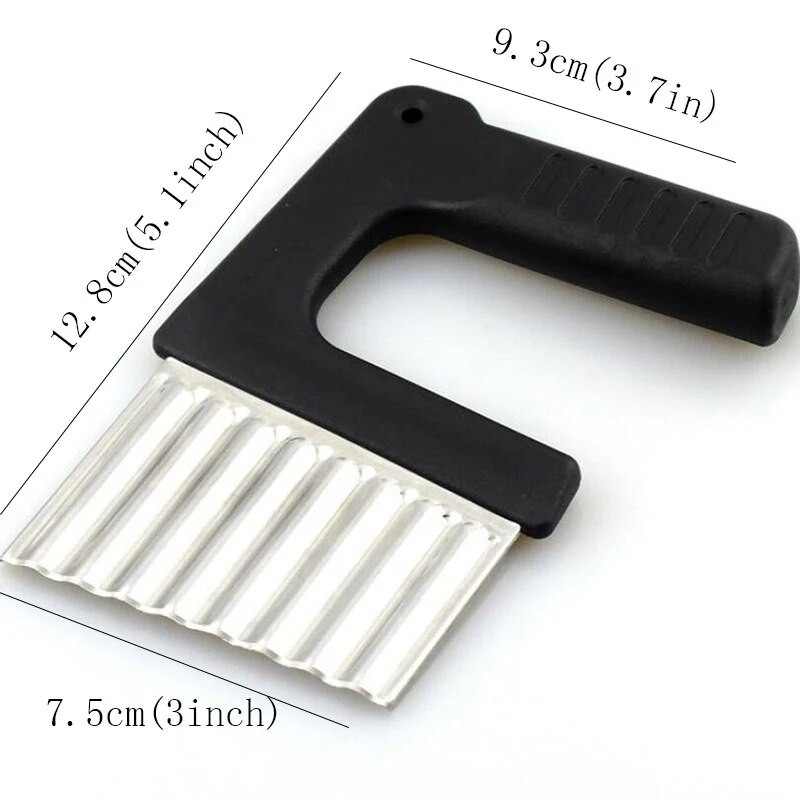 Πατατάκια κοπής πατατών από ανοξείδωτο ατσάλι Μαχαίρι κοπής τηγανιτών πατατών Μαχαίρι κατασκευής Peeler Cut Vegetable Crinkle Crinkle Wavy Slicer Knive