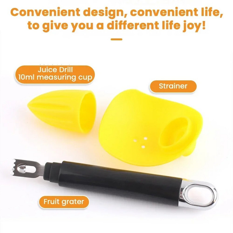 4 в 1 Лимоноизстисквачка Ръчна сокоизстисквачка Сокоизстисквачка за плодове Сокоизстисквачка за цитрусови плодове Сокоизстисквачка за лимони Преса за белачки Преносими кухненски инструменти