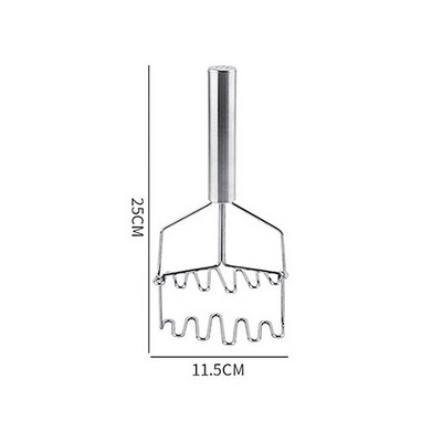 Casa Mașină de zdrobire de cartofi din oțel inoxidabil Concasor manual pentru alimente Presător de usturoi neted Orice dovleac Ustensile de bucătărie Ustensile de uz casnic