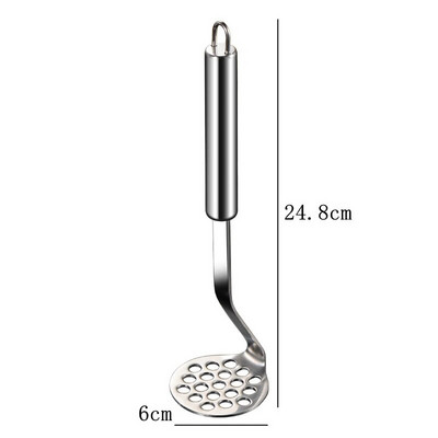 Casa Mașină de zdrobire de cartofi din oțel inoxidabil Concasor manual pentru alimente Presător de usturoi neted Orice dovleac Ustensile de bucătărie Ustensile de uz casnic