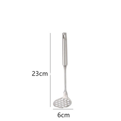 Casa Mașină de zdrobire de cartofi din oțel inoxidabil Concasor manual pentru alimente Presător de usturoi neted Orice dovleac Ustensile de bucătărie Ustensile de uz casnic