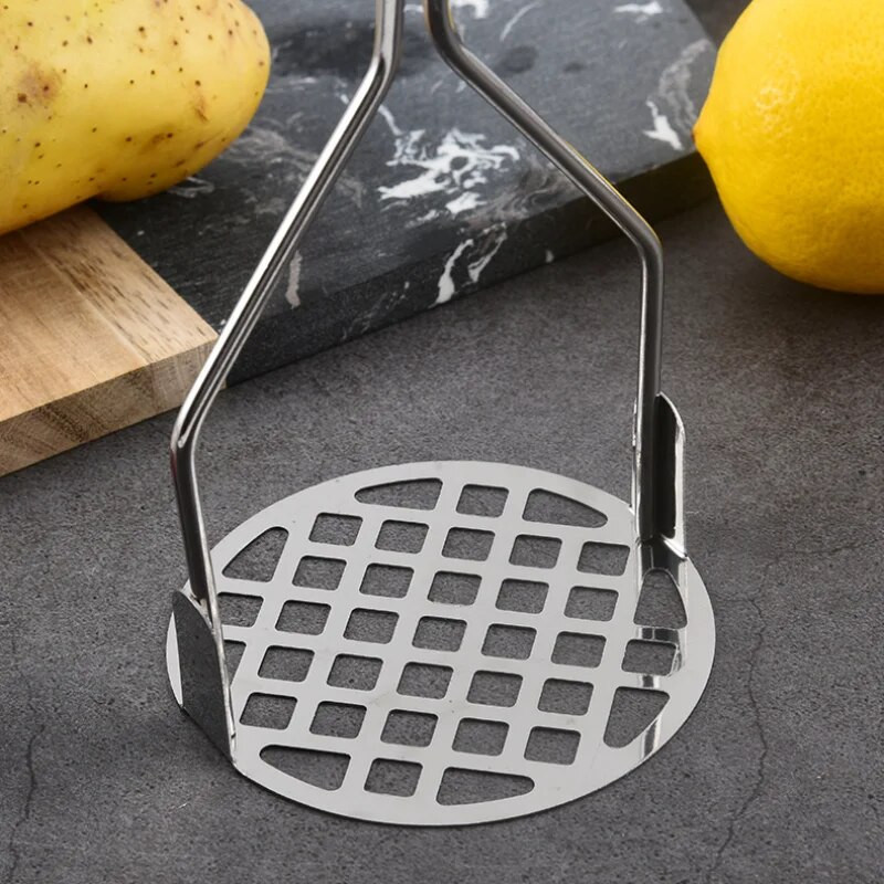 Nerūdijančio plieno presuotų bulvių trintuvas tyrės tyrės sulčių gamintojas Bulvių stūmiklis Sklandžiai trintų bulvių grūstuvas Vaisių įrankiai Virtuvė