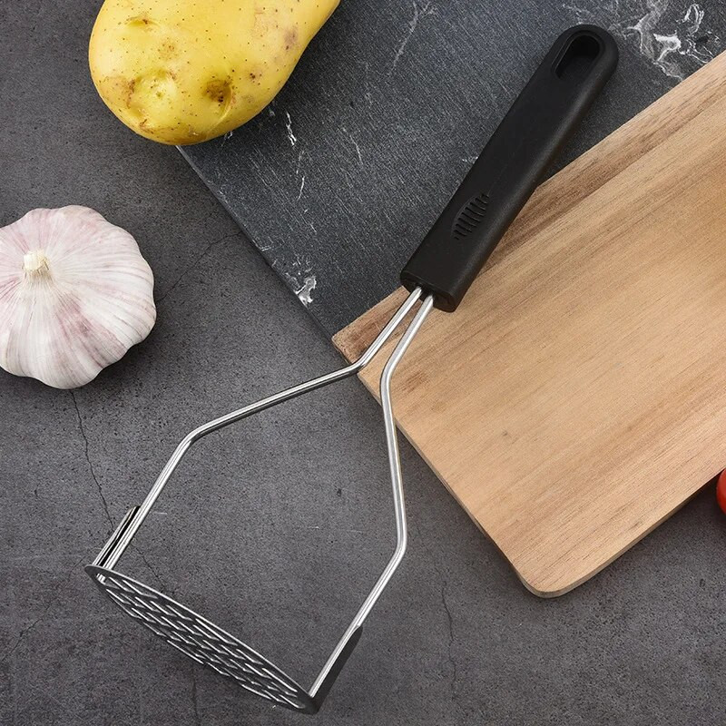 Nerūdijančio plieno presuotų bulvių trintuvas tyrės tyrės sulčių gamintojas Bulvių stūmiklis Sklandžiai trintų bulvių grūstuvas Vaisių įrankiai Virtuvė