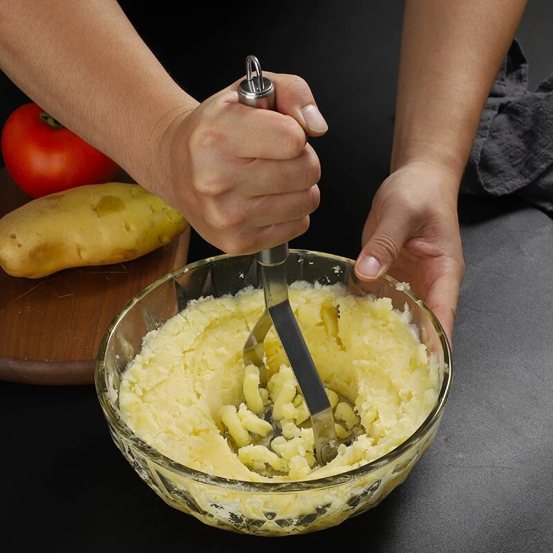 Nerūdijančio plieno bulvių grūstuvės rankinis vaisių ir daržovių slėginis purvo mašina virtuvės vaikams maisto smulkintuvo papildomas įtaisas