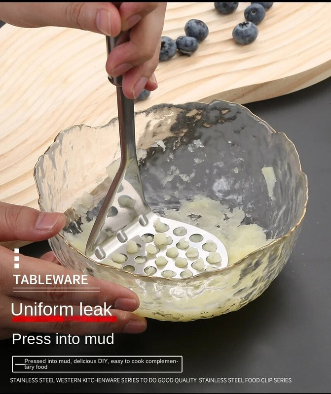 Mașină de zdrobire de cartofi din oțel inoxidabil Mașină de zdrobire manuală de dovleac Presă de igname Forme multiple Concasor pentru piure de legume Accesorii de bucătărie