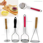 Presă pentru piure de cartofi din oțel inoxidabil Mașină de zdrobire de cartofi dulci Mașină de zdrobire de dovleac Mașină de făcut piure de orez manual unelte de bucătărie