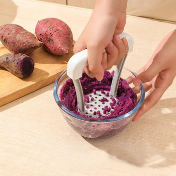Домашна ръчна машина за смачкване на картофи Food Grade PP пресована машина за смачкване на картофи Трошачка Инструменти за плодове и зеленчуци Кухненски аксесоари за бебешка храна