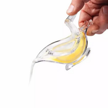 Ακρυλικό κλιπ χυμού λεμονιού Διαφανές εγχειρίδιο Στίφτης σε φέτες ψαριού Σχήμα πουλιού Πορτοκάλι Εσπεριδοειδές Τύπος Αποχυμωτής Φρούτων Εργαλεία κουζίνας