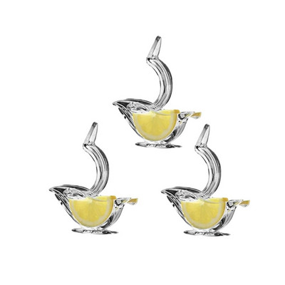 Akril citromlé csíptető átlátszó kézi citrom szelet facsaró halmadár alakú narancssárga citrusprés gyümölcsprés konyhai eszközök