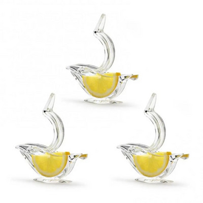 Akril citromlé csíptető átlátszó kézi citrom szelet facsaró halmadár alakú narancssárga citrusprés gyümölcsprés konyhai eszközök