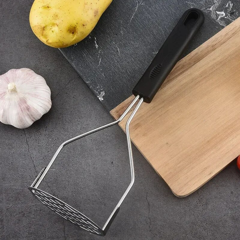 Mașină de zdrobire de cartofi presată din oțel inoxidabil Mașină de piure pentru piure Mașină de zdrobire de cartofi Piure neted de zdrobire de cartofi Unelte pentru fructe Bucătărie