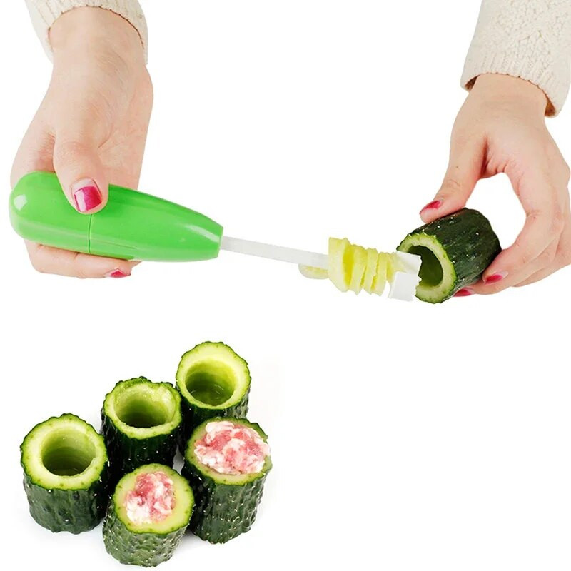 4 kom/set Kuhinjski pribor Vege bušilica za kopanje Corer Alat za kuhanje Spiralni rezač povrća Spiralizer Kreativni kuhinjski predmet