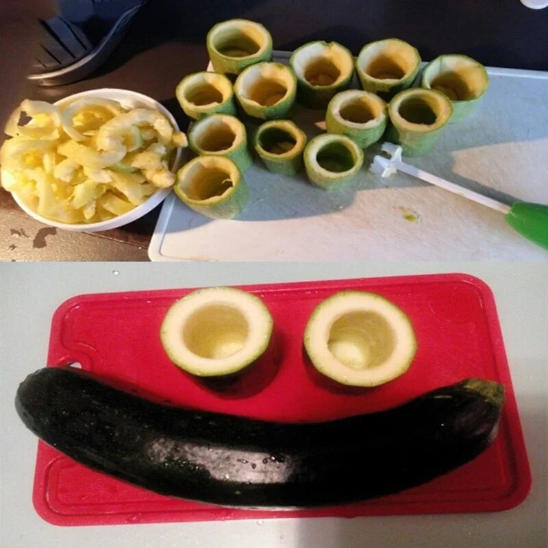 4 kom/set Kuhinjski pribor Vege bušilica za kopanje Corer Alat za kuhanje Spiralni rezač povrća Spiralizer Kreativni kuhinjski predmet