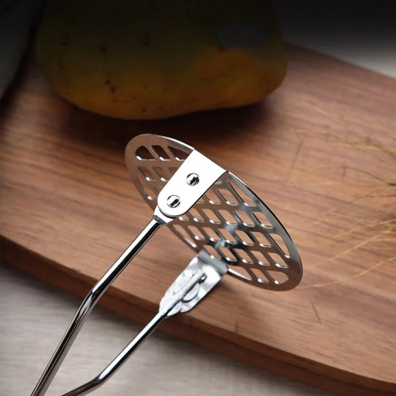 Presă transfrontalieră pentru cartofi 304 Presă pentru cartofi din oțel inoxidabil Mașină de pisare manuală Gadget de bucătărie Presă pentru cartofi pentru usturoi