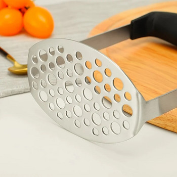 Кухненски инструмент за смачкване на картофи от неръждаема стомана Ръчна машина за смачкване на картофи (1 бр.)