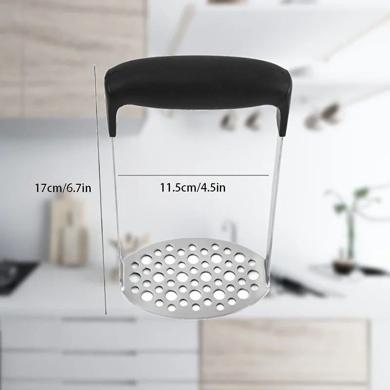 Mașină de zdrobire de cartofi din oțel inoxidabil Mașină de zdrobire manuală de cartofi Instrument de bucătărie (1buc)