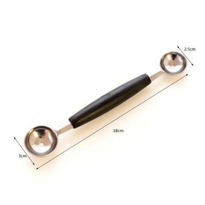 2 viename Dviejų galvučių vaisių rutuliukų drožimo peilis Kivių vaisių arbūzo kaušelis Melionų kasimo vaisiaus indelis Bulvių košės Ledų šaukštas