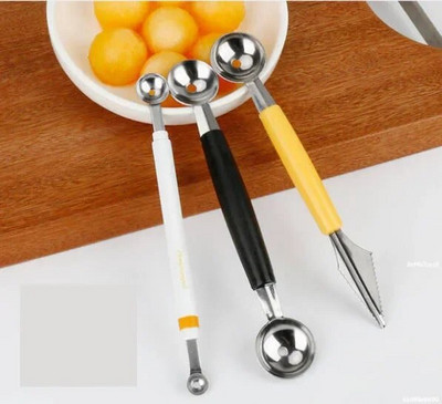 Mini Apple Ball Digger Pepene Pepene Lingura Inghetata Dig Scoop Instrument de gătit cu capăt dublu Accesorii de bucătărie DIY Gadgets pentru bucătărie