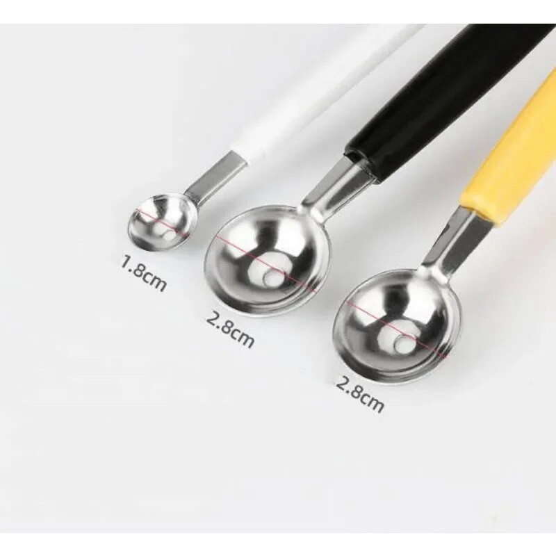 Mini Apple Ball Digger Pepene Pepene Lingura Inghetata Dig Scoop Instrument de gătit cu capăt dublu Accesorii de bucătărie DIY Gadgets pentru bucătărie