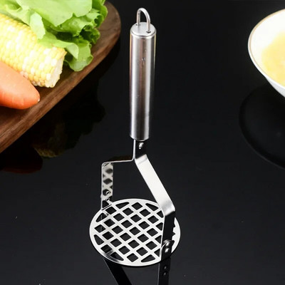 Mașină de zdrobire de cartofi din oțel inoxidabil Bucătărie Dovleac Usturoi Legume Fructe Ușor de râșnire Presă de noroi Concasor de alimente Ustensile de bucătărie Home gadget