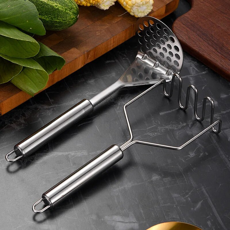 Mașină de zdrobire de cartofi din oțel inoxidabil Mașină de zdrobire manuală de dovleac Presă de igname Forme multiple Concasor pentru piure de legume Accesorii de bucătărie