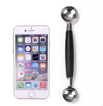 Melionas arbūzas Kamuoliukas Vaisių šaukštas Ledų šerbetas Nerūdijančio plieno Dvipusis kepimo įrankis Virtuvės priedai Įtaisai