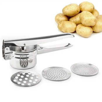 Μηχανή πατάτας από ανοξείδωτο χάλυβα για πατάτες Αποχυμωτής φρούτων λαχανικών PresserPatato Mashers Ricers Κουζίνα Εργαλεία Μαγειρικής Kitchenadg
